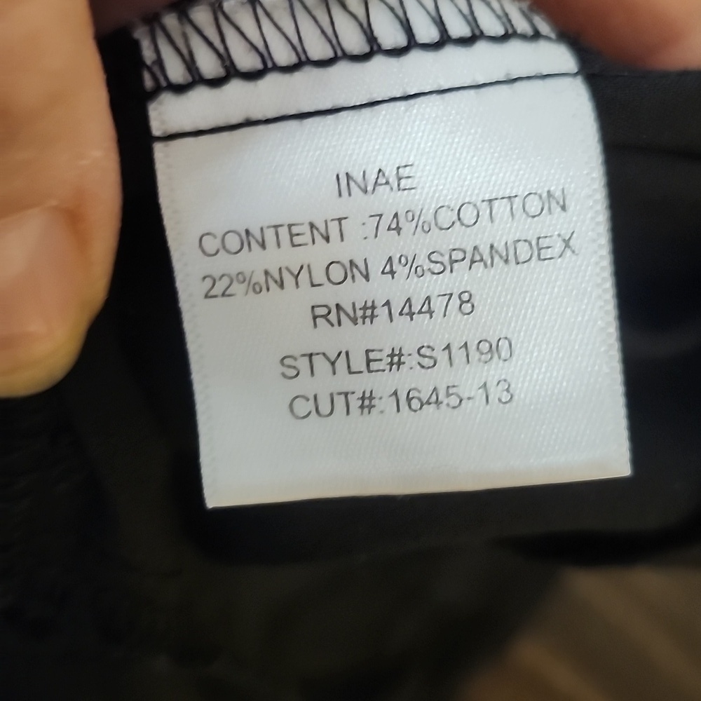 INAE Cotton Blend Shirt Mini Dress Medium Pockets Black - Picture 10 of 10